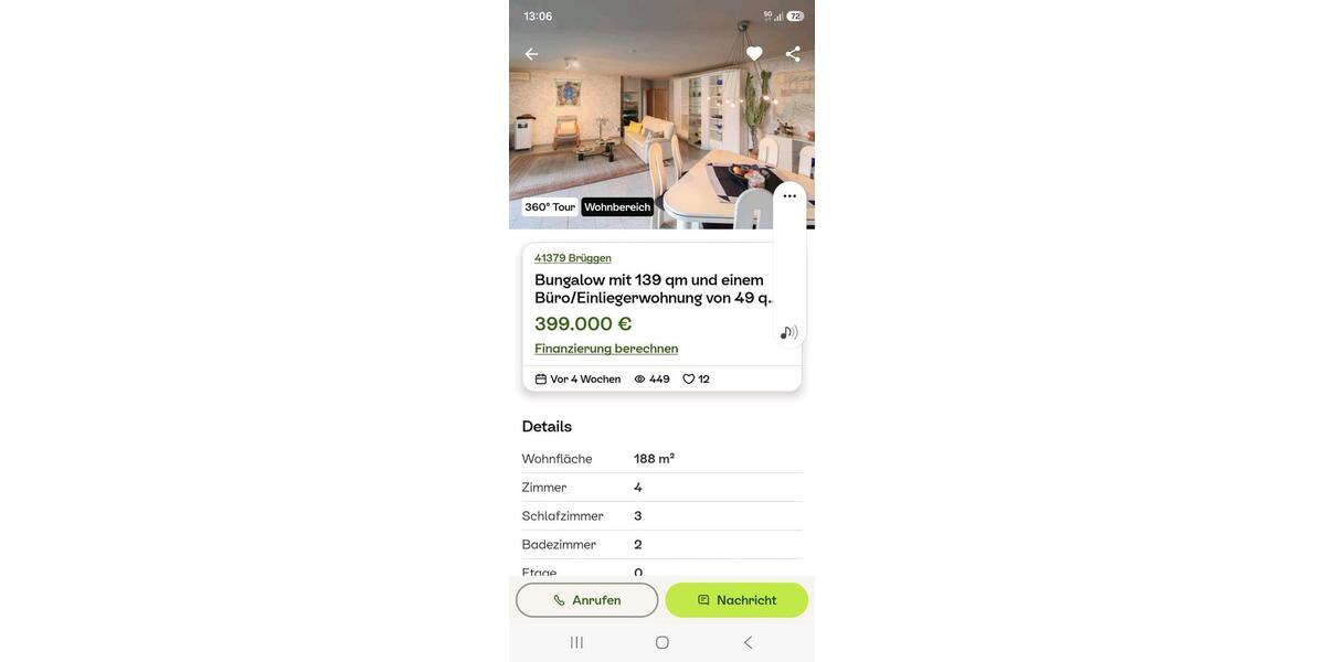 Bungalow Brüggen - 4 Zimmer, 139 m&sup2;, 399.000&euro; | Angebot:27453012