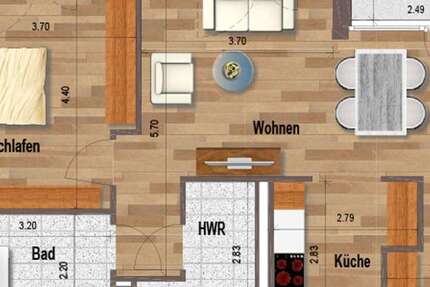 Wohnung Mönchengladbach Westend - 2 Zimmer, 66 m&sup2;, 920&euro; | Angebot:27426357