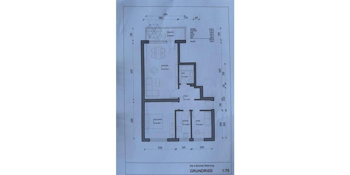 Etagenwohnung Ratingen - 3 Zimmer, 61 m&sup2;, 240.000&euro; | Angebot:26819398