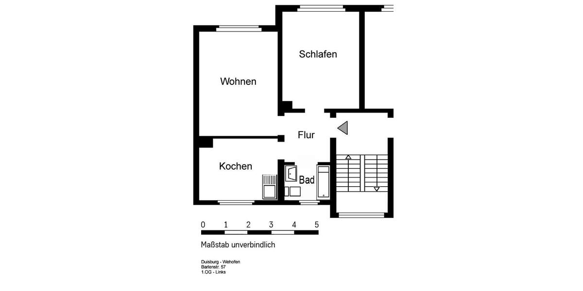 Etagenwohnung Duisburg Hamborn - 2.5 Zimmer, 47 m&sup2;, 379&euro; | Angebot:19597658