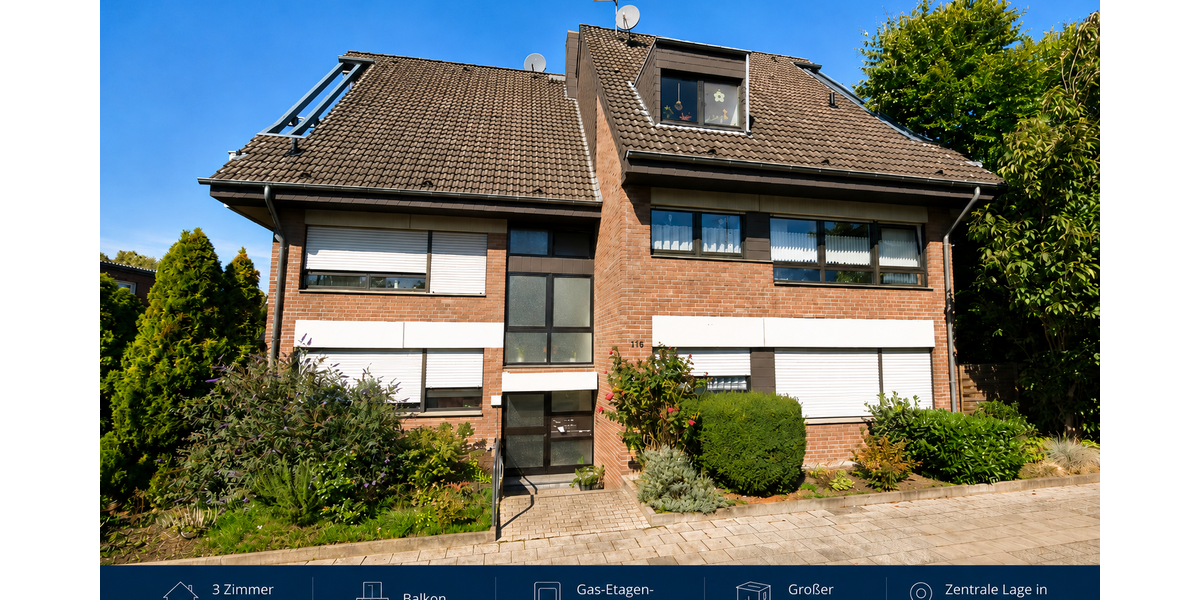 Etagenwohnung Korschenbroich - 3 Zimmer, 71 m&sup2;, 215.000&euro; | Angebot:27243862